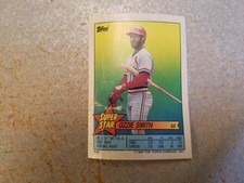 Ozzie Smith St Louis Cardinals 1989 Topps Superstar BLANK Proof RARE GLOSSY BACK