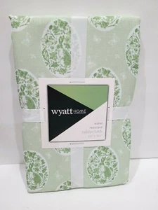 Wyatt Home Spring Easter Green Bunny Rabbit Cloth Tablecloth 60 X 104 NEW - Picture 1 of 2