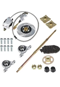 Kit montaggio asse posteriore 32 GO KART ATV albero e mozzo e catena e freno - Foto 1 di 10