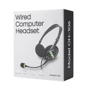 USB Headphones Computer Headset with Microphone Noise Cancelling For PC Laptop - Picture 1 of 8