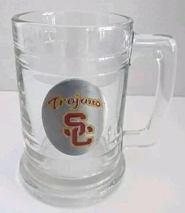 Vintage NCAA USC Trojans 20oz Glass Drink Mug Officially Licensed - Picture 1 of 9
