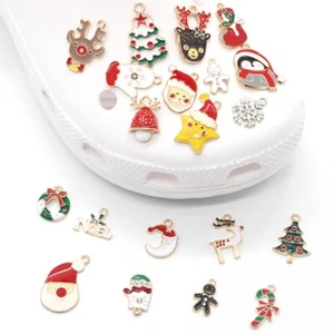 20pc Christmas Holiday Shoe Charms Shoe Buckle Decor for Croc Bracelet Wristband - Picture 1 of 4