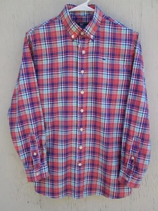 ❤ VINEYARD VINES boys plaid button shirt L 16 18 long sleeves salmon FREESHIP - Picture 1 of 24