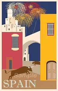 SP02 VINTAGE SPANISH SPAIN TRAVEL A4 POSTER PRINT - Picture 1 of 1