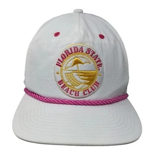 Florida State Beach Club Snapback Rope Hat White One Size Zephyr - Picture 1 of 9