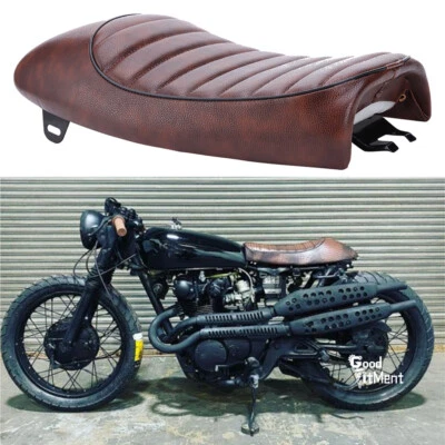 Brown Motorcycle Hump Cafe Racer Seat Vintage Saddle For Honda CL450 CL350 CL175 - Image 1 of 4