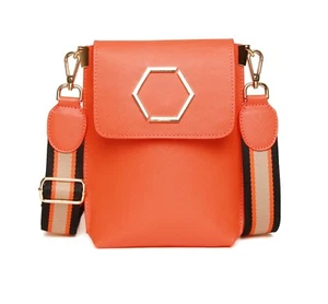 Orange Brompton Honeycomb Cross Body Bag by Alice Wheeler London - Picture 1 of 4