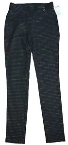 Tommy Hilfiger Pants Womens Size 2 (26x28) Black Speckled Pull on Stretch NEW - Picture 1 of 18