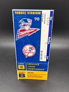 1998 Yankees ALCS vs Cleveland ticket Derek Jeter - Picture 1 of 1