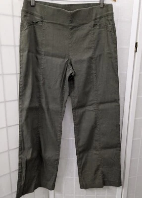 International Concepts Petite Olive Green Stretch Waist Pants Women's Size 14P - Image 1 of 4