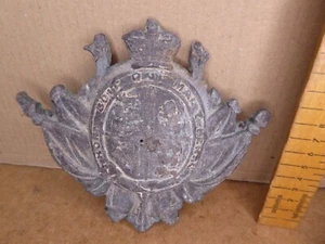 Antique Victorian Lead Royal Crest Plaque - Queen Victoria Crest Plaque (M# - Picture 1 of 24