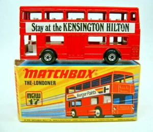 Matchbox No.17B London Bus cuerpo rojo "Kensington Hilton" edición promocional rara - Imagen 1 de 5
