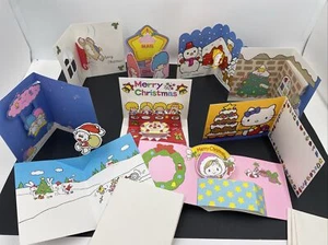 VTG Sanrio Hello Kitty Cards POP UP 1976 9 Cards Holiday Christmas Hard To Find - Picture 1 of 11
