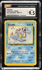 Totodile 80/111 Neo Genesis Common Pokémon Trading Card CGC 9.5 Mint+ - POP 10🔥 - Picture 1 of 5