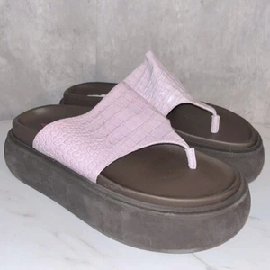 NEW The Attico Selene croc embossed Platform sandal size 38.5 (M5) - Picture 1 of 8