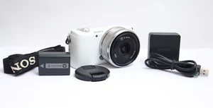 【English OK!】 SC:952 Sony Alpha A5100 ILCE 5100 w/ E 16mm Lens- White - Picture 1 of 13