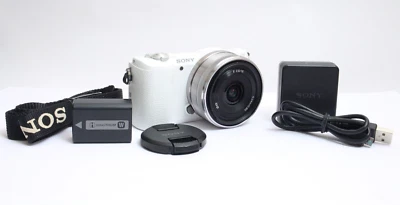 【English OK!】 SC:952 Sony Alpha A5100 ILCE 5100 w/ E 16mm Lens- White - Image 1 of 4