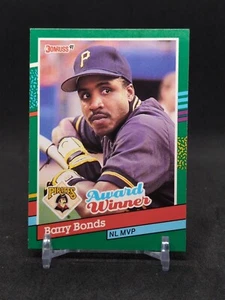 1991 Donruss Barry Bonds #762 Award Winner NL MVP Error Card no . after Inc back - Picture 1 of 2