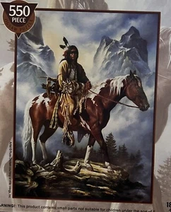 They Call Me Wolf American Indian Paint Horse Puzzle 550 Piece 18”x24” Sealed - Picture 1 of 9