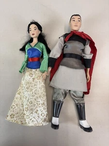 Disney Store Mulan und Li Shang klassische Puppe Set 12-11 Zoll Vintage - Bild 1 von 7