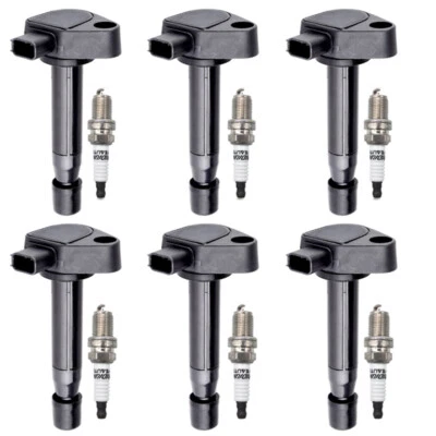 Kit de 6 bobinas de encendido y bujías nuevas para Acura MDX 2001-2006 3,5 L V6 UF242 Foto 1 de 4