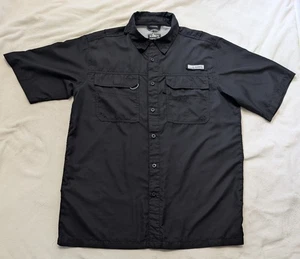 Habit Men's Med Shirt Short Sleeve Black 40+ Solar-Factor Vented Outdoor Fishing - Picture 1 of 10