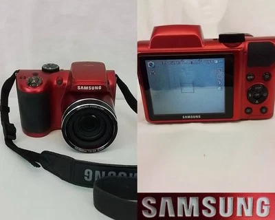 Cámara puente digital Samsung WB100 roja probada funciona con baterías nuevas #J3729 Foto 1 de 4