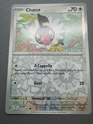 Reverse Holo Chatot 132/162 Common SV05 Temporal Forces LP - Image 1 of 4