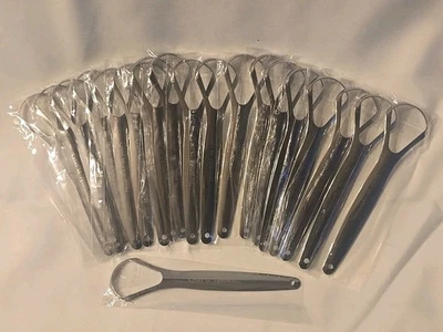 Raspador de lengua de acero inoxidable envuelto individualmente (paquete de 20) Guru Nanda Foto 1 de 2