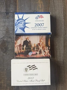 2007-S US Mint Proof Set 14 Coin Set Original Government Packaging & COA - Picture 1 of 5