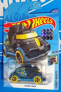Hot Wheels '20 Factory Set Treasure Hunt Street Beasts #212 Tricera-Truck Gray - Picture 1 of 3