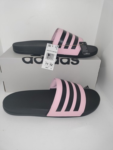Sandali Uomo Adidas Adilette Comfort Slides Rosa Nero Uomo Taglia 11 Donna 12