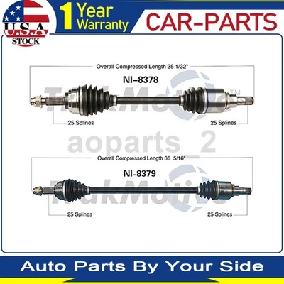 2 ejes delanteros TrakMotive CV eje articulado para Nissan Versa 2017 2016 2015 2014 2013 Foto 1 de 3