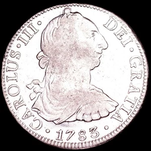 *Lucernae* Carlos III (1759-1788) 8 Reales Shield Mexico FF 1783 - Picture 1 of 5