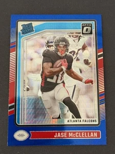 2024 Donruss Optic Blue Hyper Rated Rookie Jase McClellan Atlanta Falcons 243 - Bild 1 von 2
