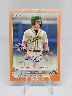 2022 Topps Pro Debut Henry Davis Orange Autograph Auto Pirates PD-139 19/25 🍊 - Image 1 of 4