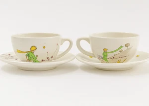 Gien Le Petit Prince Cup & Saucer Set For 2 Born China Faiencerie De Gien - Picture 1 of 9