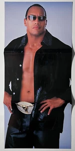 WWE THE ROCK 10.5 x 24 double sided Wrestling Poster wwf DWAYNE JOHNSON - Picture 1 of 2