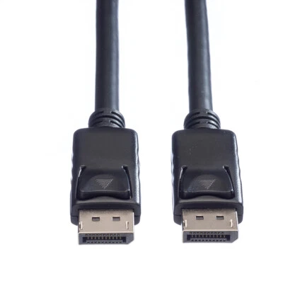 DisplayPort Kabel, DP-DP, v1.2, Stecker - Stecker, TPE, schwarz, 5 m - Bild 1 von 3