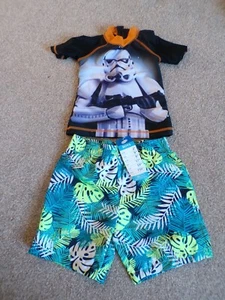 Pantalones cortos de natación para niños (nuevos) y top de erupción edades 3-4 años (12) - Imagen 1 de 3