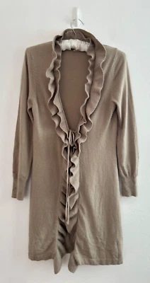 Vertigo Paris Cardigan Women's Wool Angora Blend Frill Longer Length Size L - Image 1 of 4