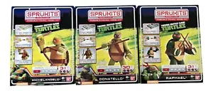 3 Sprukits TMNT Donatello, Leonardo & Michaelangelo Figural Model Kits - Picture 1 of 10