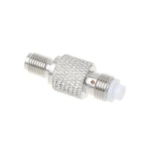 FME Female Jack to SMA Female Plug RF Coaxial Adapter Converter Silver Kit - Picture 1 of 8