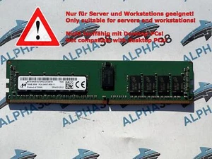 Micron 16 GB DDR4-2400 PC4-19200T-R MTA18ASF2G72PDZ-2G3 CL17 2Rx8 ECC Server RAM - Photo 1/1
