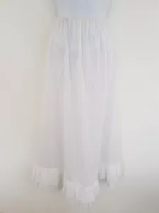 Vintage Petticoat Skirt Underskirt Long Maxi White Retro Size 14 16 FLAWS - Picture 1 of 15
