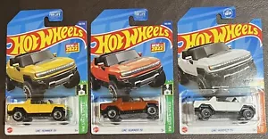 3 Hot Wheels GMC Hummer EV blanco amarillo naranja - Imagen 1 de 1