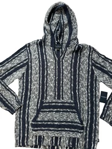 Lucky Brand Sweater Men’s Striped Hooded Pullover Sweater Medium NWT’S MSRP $119 - Picture 1 of 12