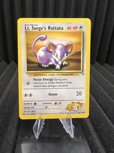 Teniente Surge's Rattata 82/132 - Gym Heroes Edición Ilimitada - WOTC Tarjeta Pokémon LP - Imagen 1 de 2