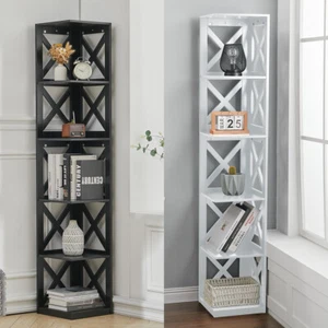 Corner Shelf Stand 3/5 Tier Organizer Rack Bathroom Storage Shelves Display Unit - Picture 1 of 20