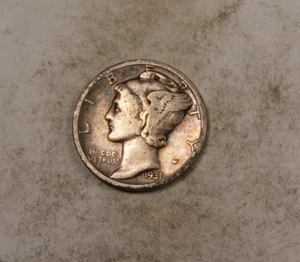 1931-S Mercury Dime * Fine Toned * Better Date * XD731 - Imagen 1 de 2